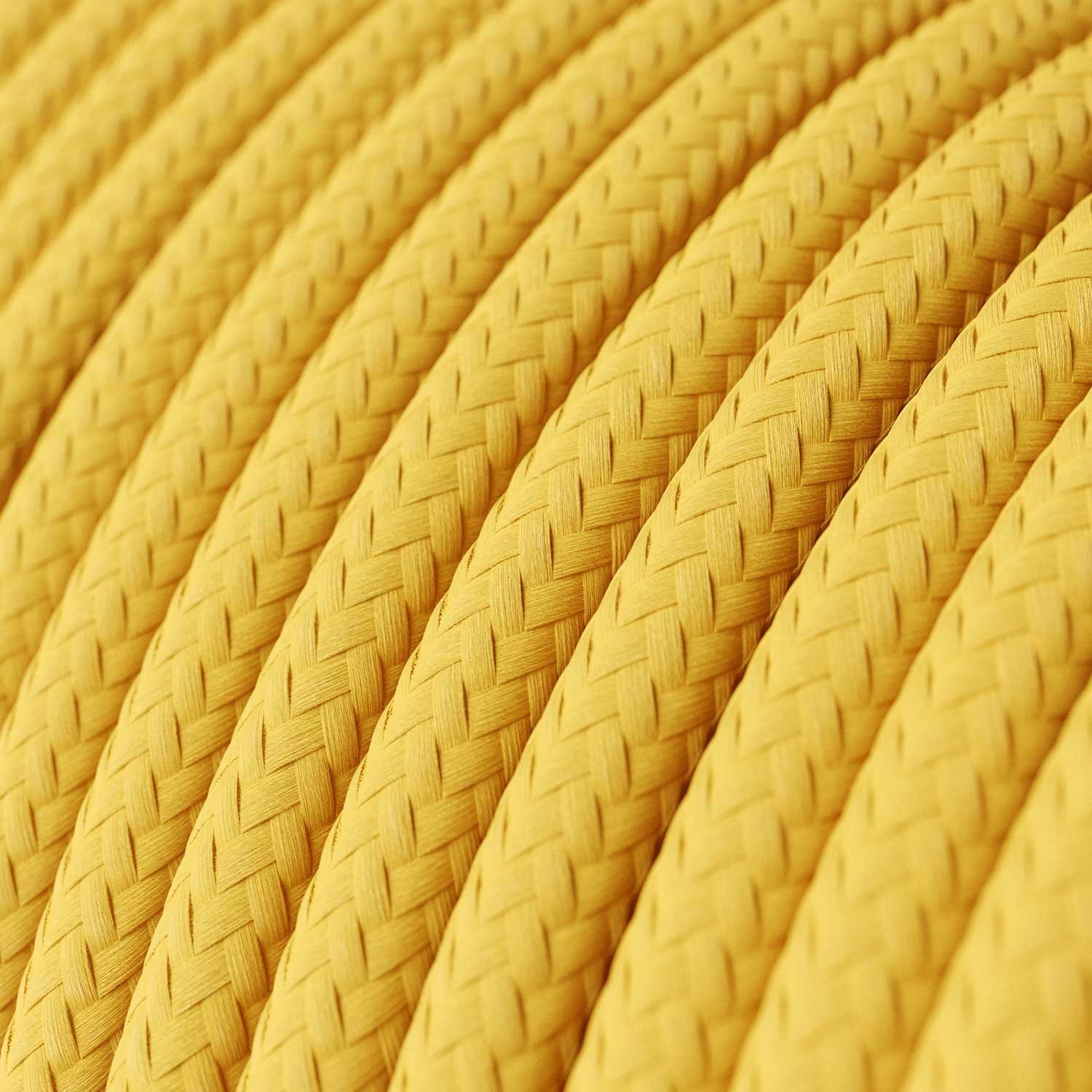 Okrugli tekstilni električni kabel RM10 - žuta