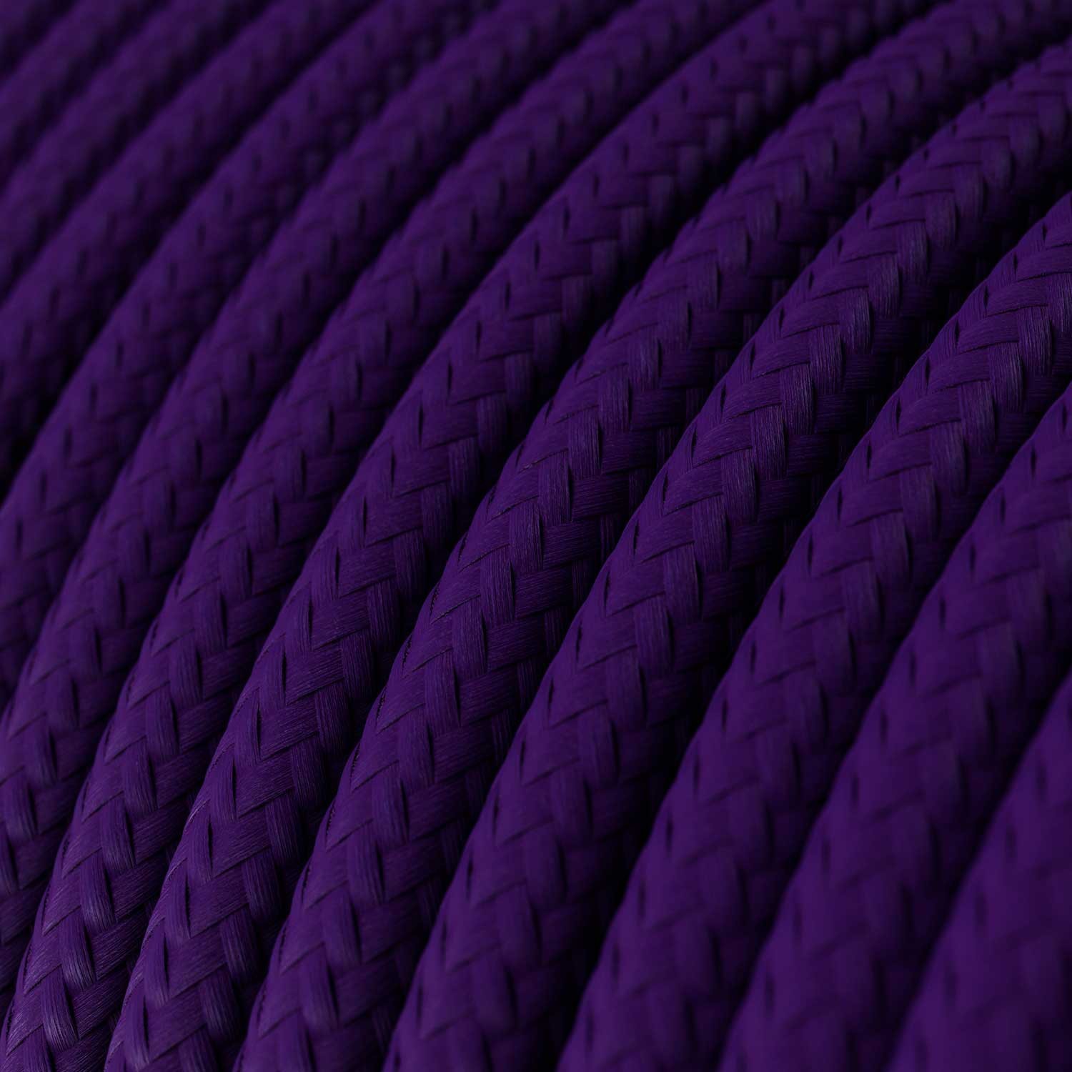 Okrugli tekstilni električni kabel RM14 - purpurna