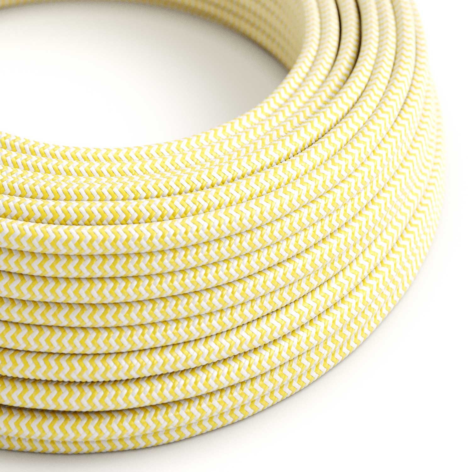 Okrugli tekstilni električni kabel RZ10 - žuta