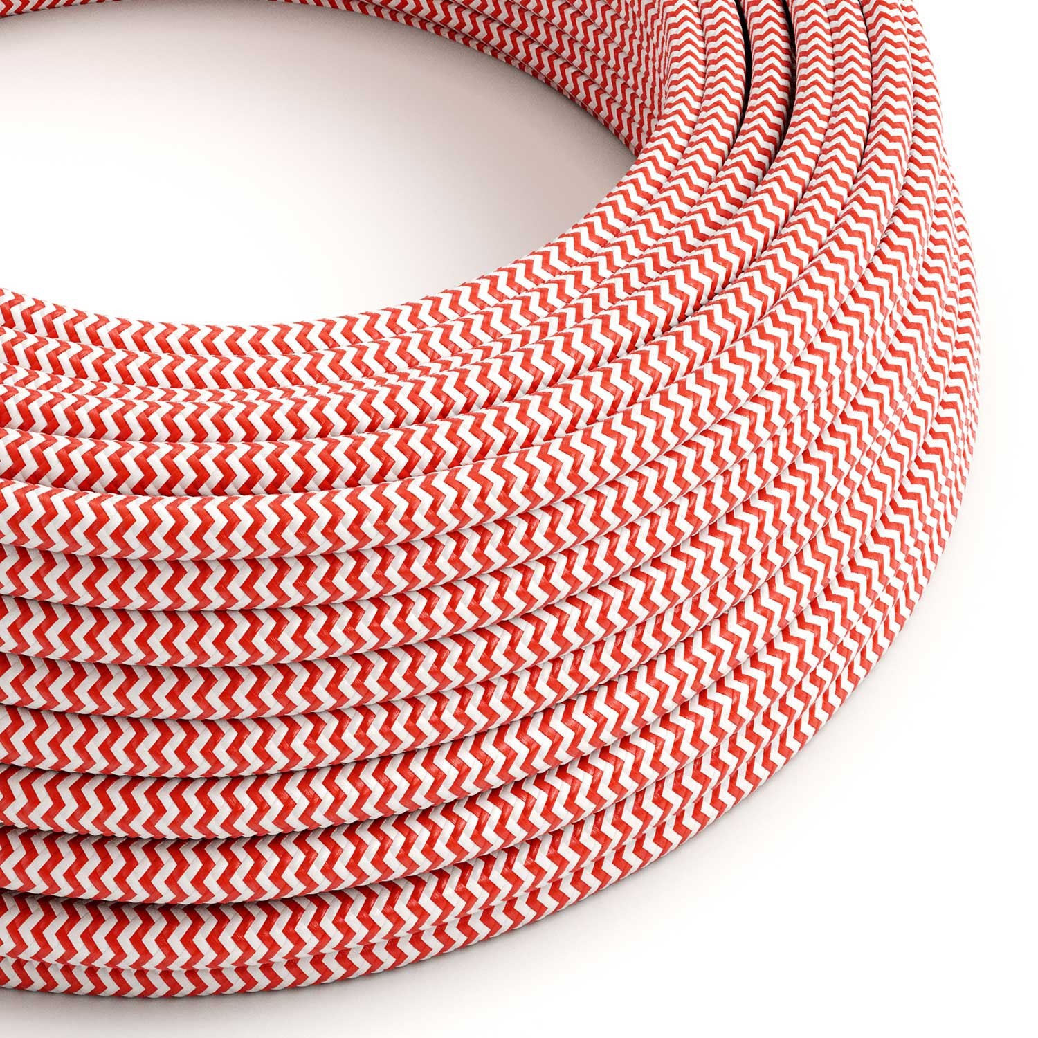 Okrugli tekstilni električni kabel RZ09 - crvena