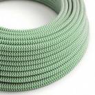 Okrugli tekstilni električni kabel RZ06 - zelena