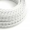 Zamotan tekstilni električni kabel TM01 - bijela