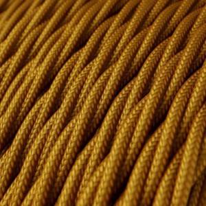 Zamotan tekstilni električni kabel TM05 - zlatna