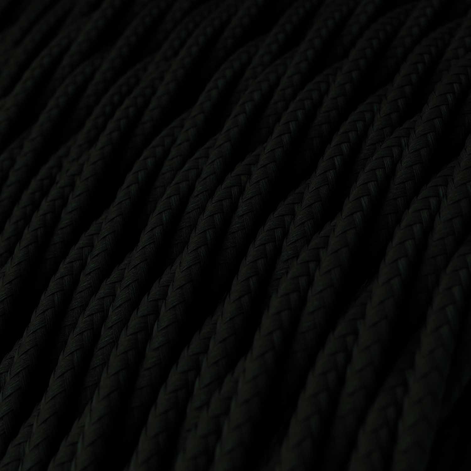 Zamotan tekstilni električni kabel TM04 - crna