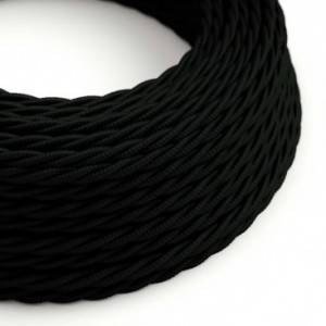 Zamotan tekstilni električni kabel TM04 - crna