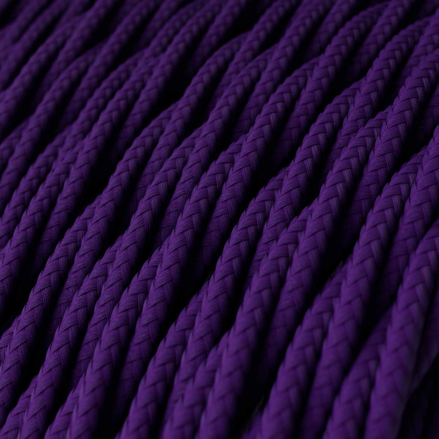 Zamotan tekstilni električni kabel TM14 - purpurna