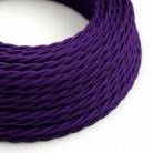 Zamotan tekstilni električni kabel TM14 - purpurna