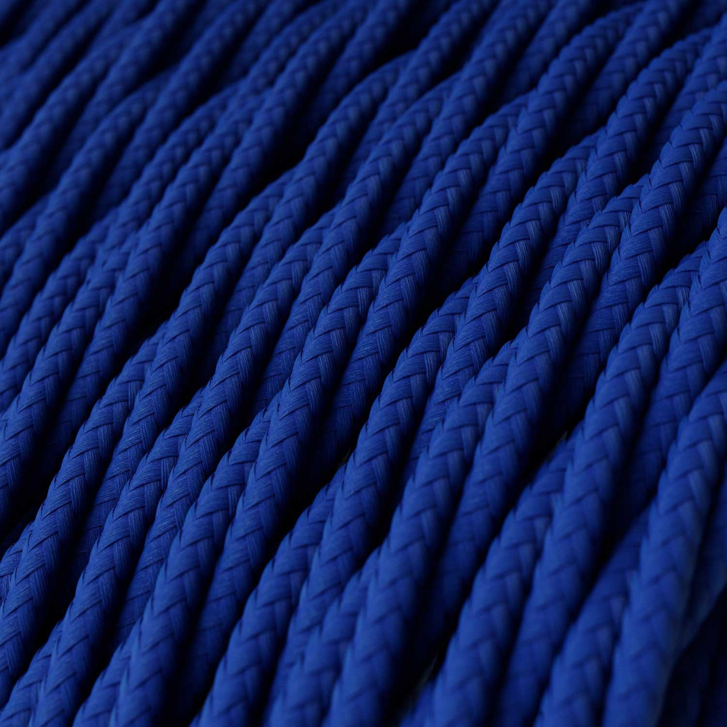Zamotan tekstilni električni kabel TM12 - plava