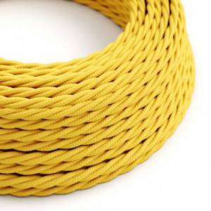 Zamotan tekstilni električni kabel TM10 - žuta