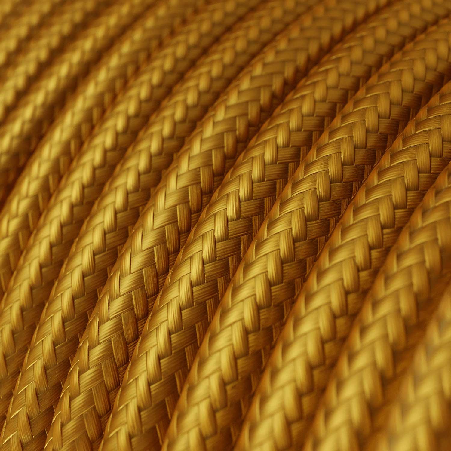 Okrugli tekstilni električni kabel RM05 - zlatna