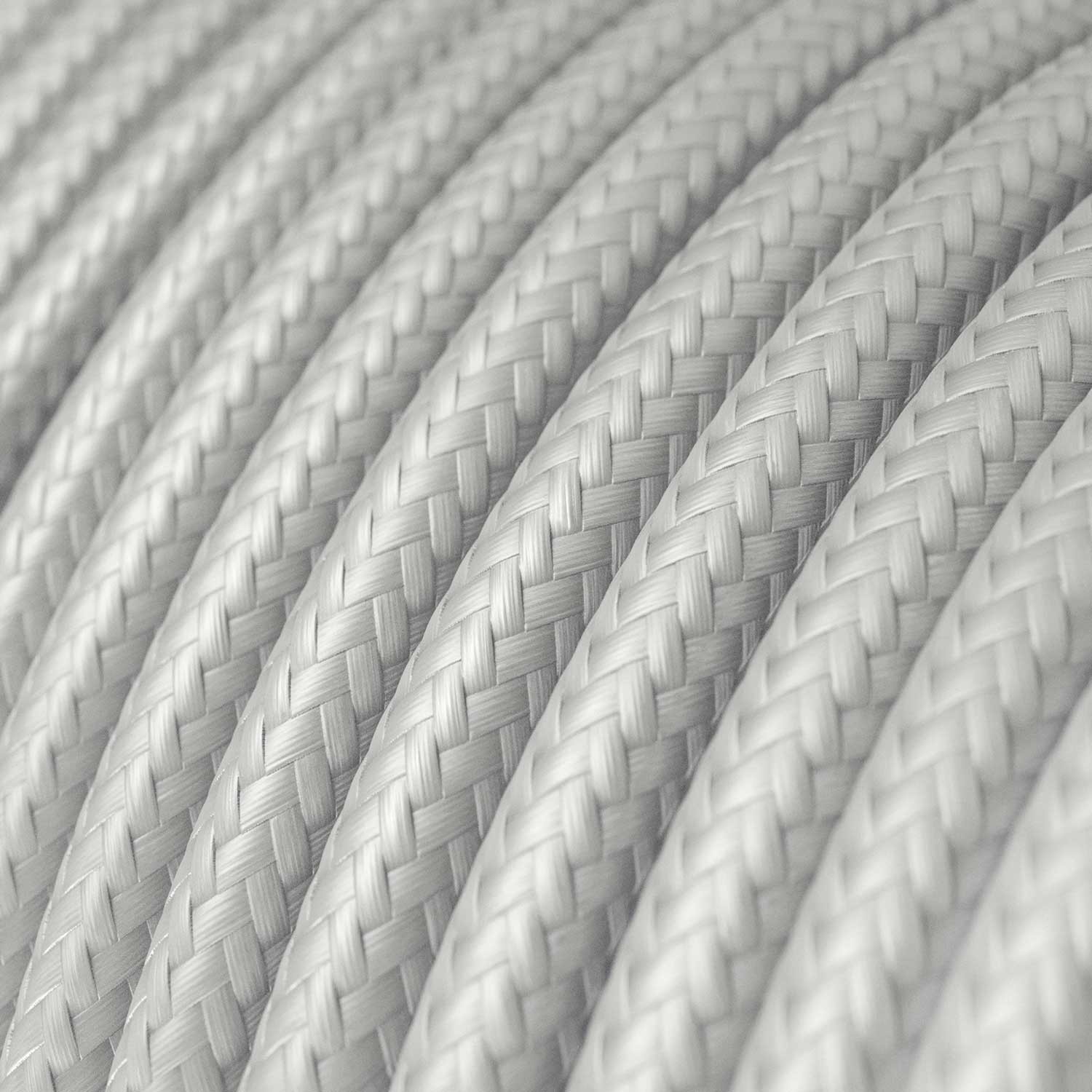 Okrugli tekstilni električni kabel RM02 - srebrna