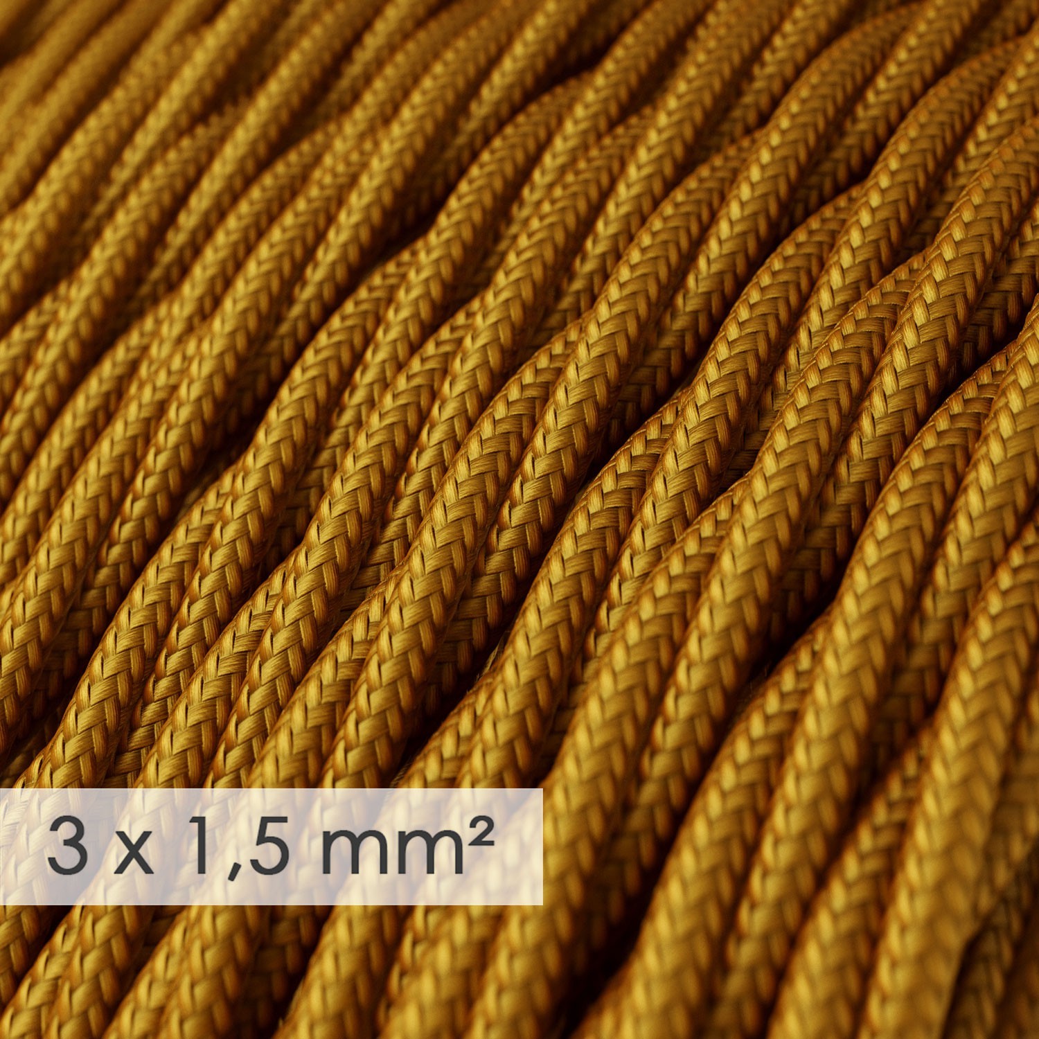 Zamotan kabel većeg presjeka (3x1,50) - zlatni TM05
