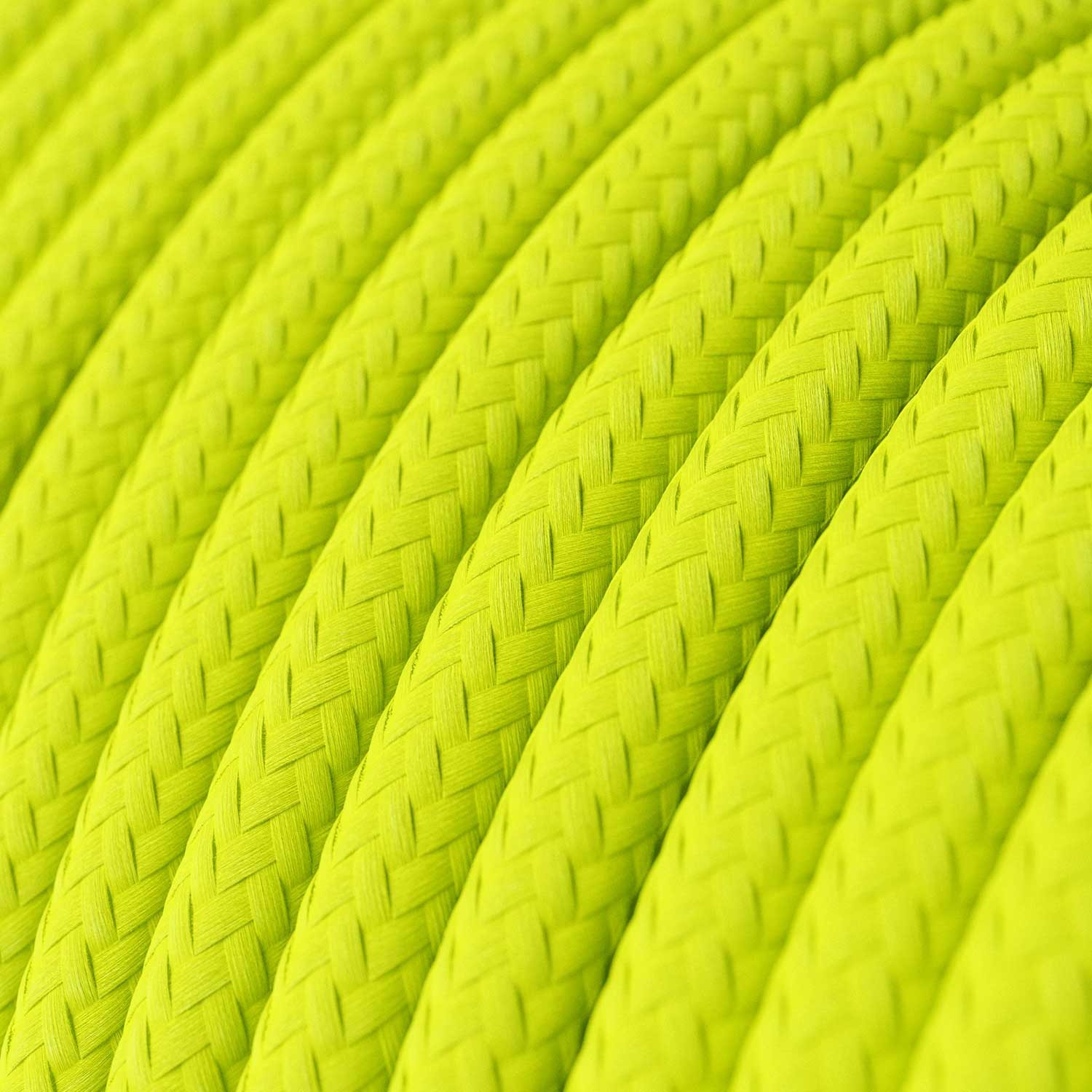 Okrugli tekstilni električni kabel Fluo žuta RF10