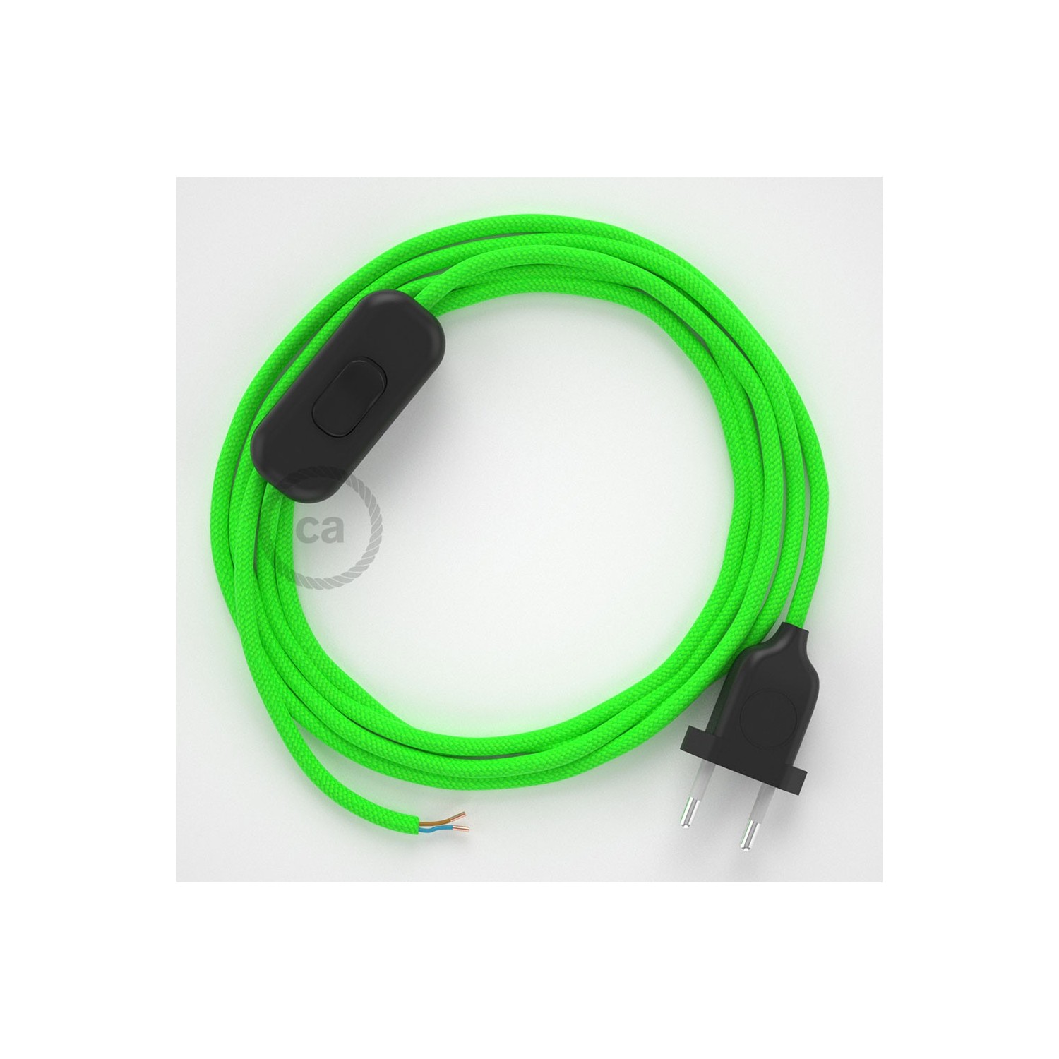 Komplet s prekidačem RF06 Zeleni Fluo - 1,8 m. odaberite boju prekidača i utikača!