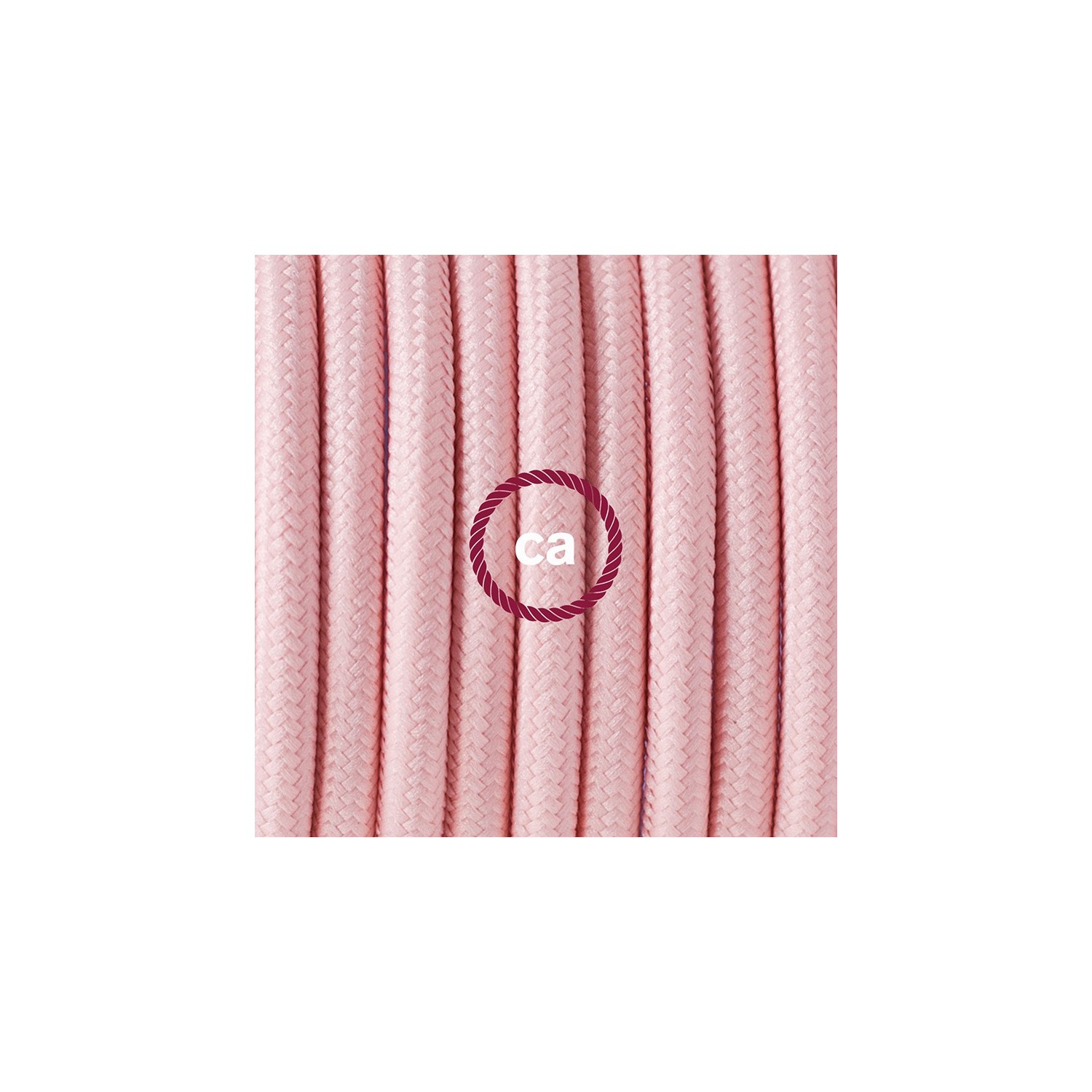Komplet s podnim prekidačem RM16 Baby Pink rajon - 3 m. Odaberite boju prekidača i utikača!