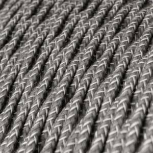 Zamotan tekstilni električni kabel Lighting Flex TN02 prirodna siva
