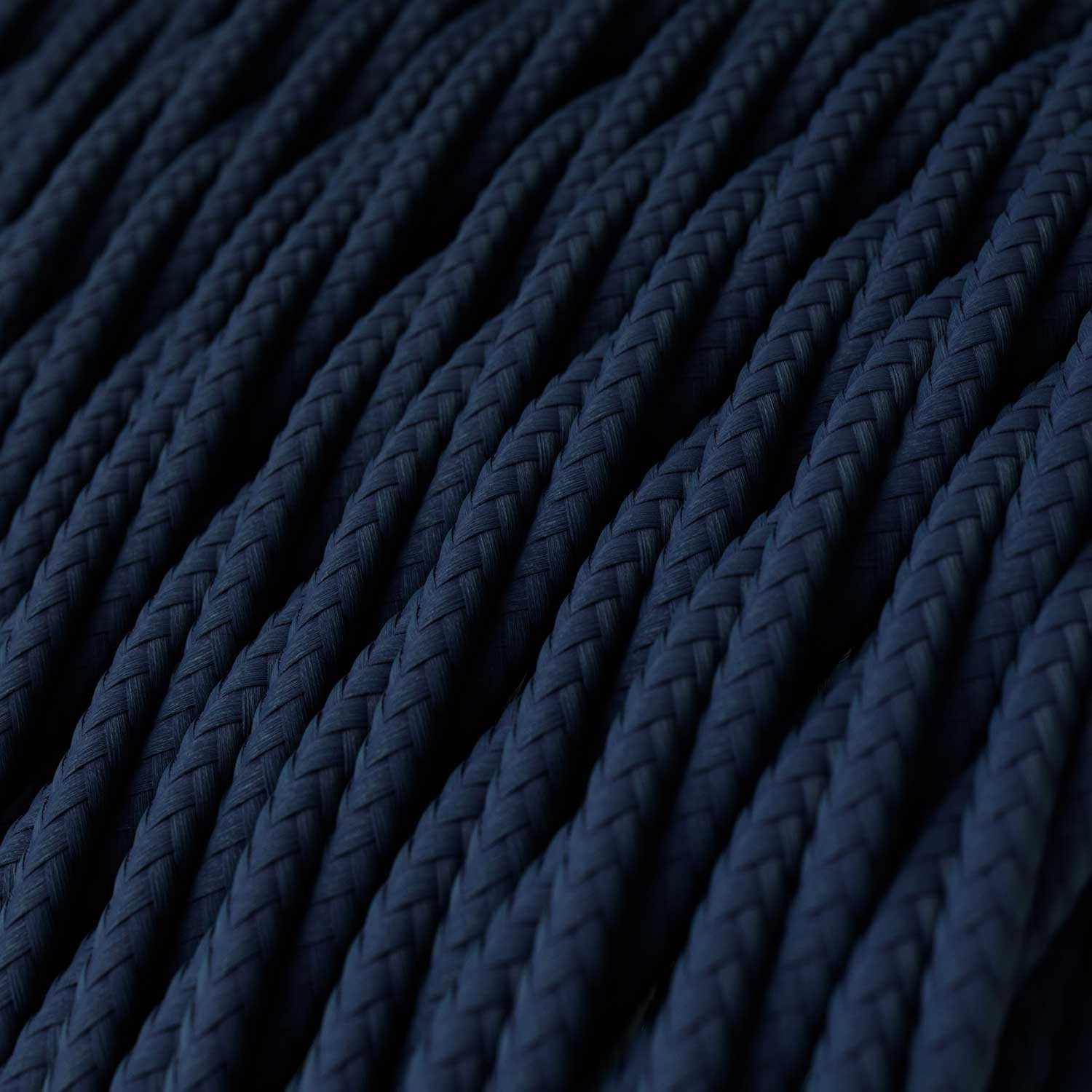 Zamotan tekstilni električni kabel TM20 Tamno plav