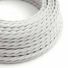 Zamotan tekstilni električni kabel TC01 bijeli pamuk