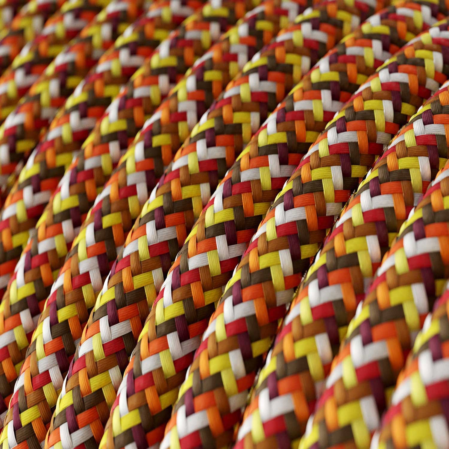 Okrugli tekstilni električni kabel - RX01 - Piksel narančasta