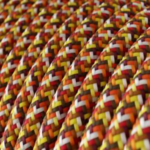 Okrugli tekstilni električni kabel - RX01 - Piksel narančasta