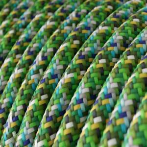 Okrugli tekstilni električni kabel - RX05 - Piksel zelena