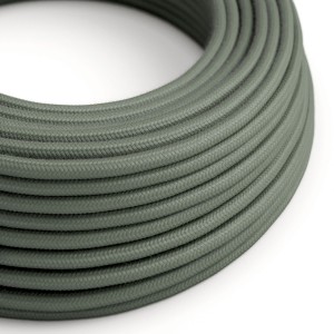 Okrugli električni kabel, sivo-zeleni pamuk, RC63
