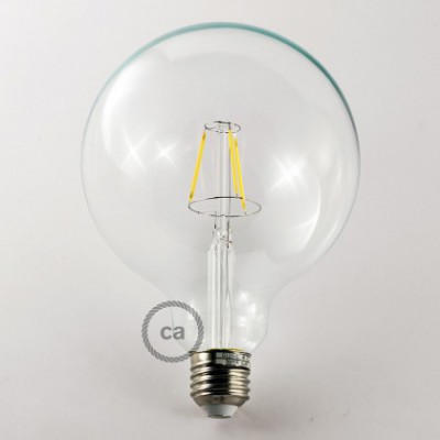 LED prozirna žarulja - Globe XL G125 kratka žarna nit - 4W E27 2700K