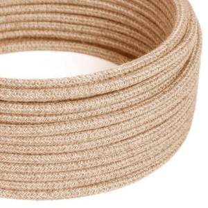 Okrugli tekstilni električni kabel, prirodna juta, RN06