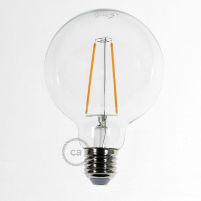 LED prozirna žarulja- Globe G95 duge žarne niti 4W dekorativna Vintage 2200K