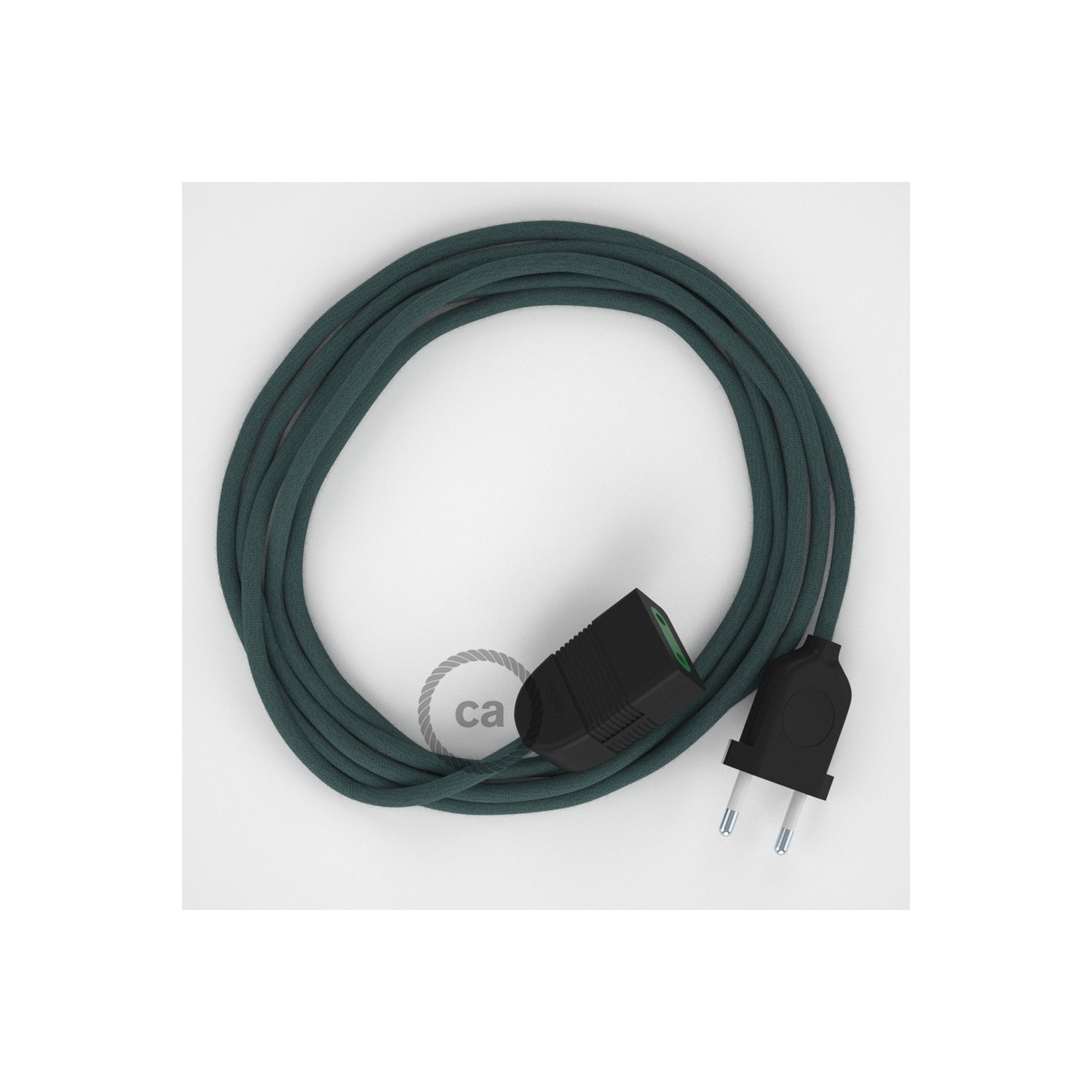 Produžni kabel za napajanje (2P 10A) Kameno Sivi Pamuk RC30 - Made in Italy