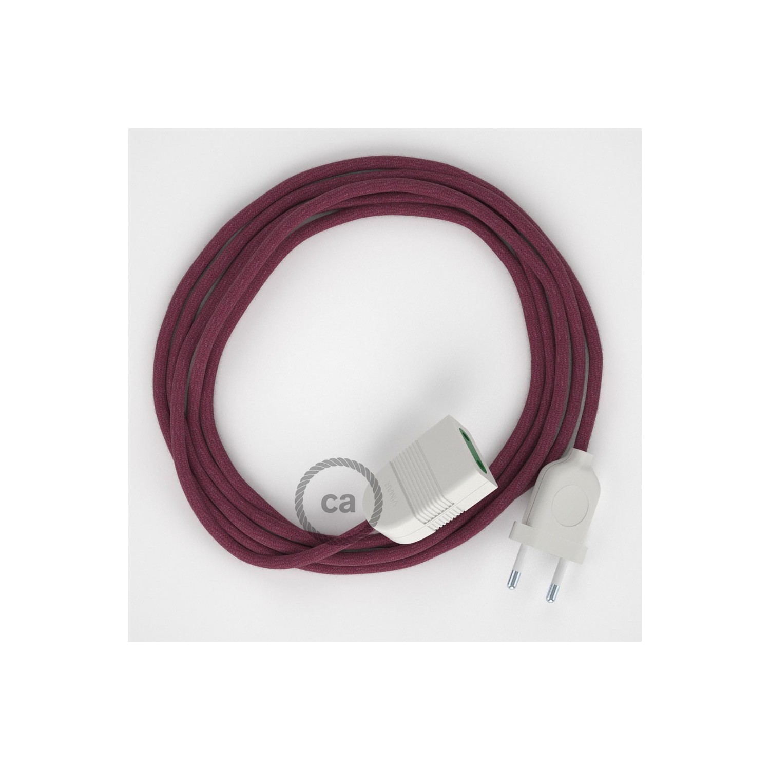 Produžni kabel za napajanje (2P 10A) Bordo Pamuk RC32 - Made in Italy