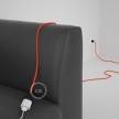 Produžni kabel za napajanje (2P 10A) Narančasti Fluo Rajon RF15 - Made in Italy