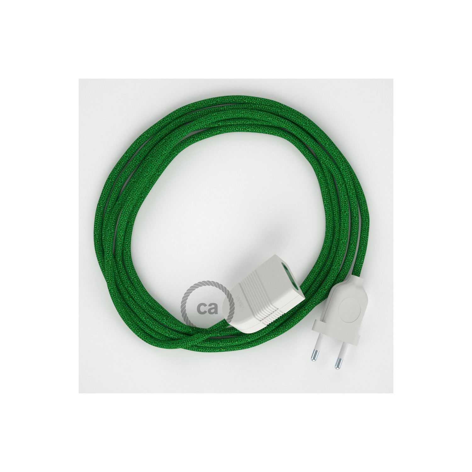 Produžni kabel za napajanje (2P 10A) Zeleni Rajon RL06 - Made in Italy