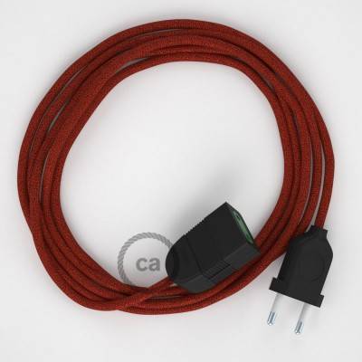 Produžni kabel za napajanje (2P 10A) Crveni Rajon RL09 - Made in Italy