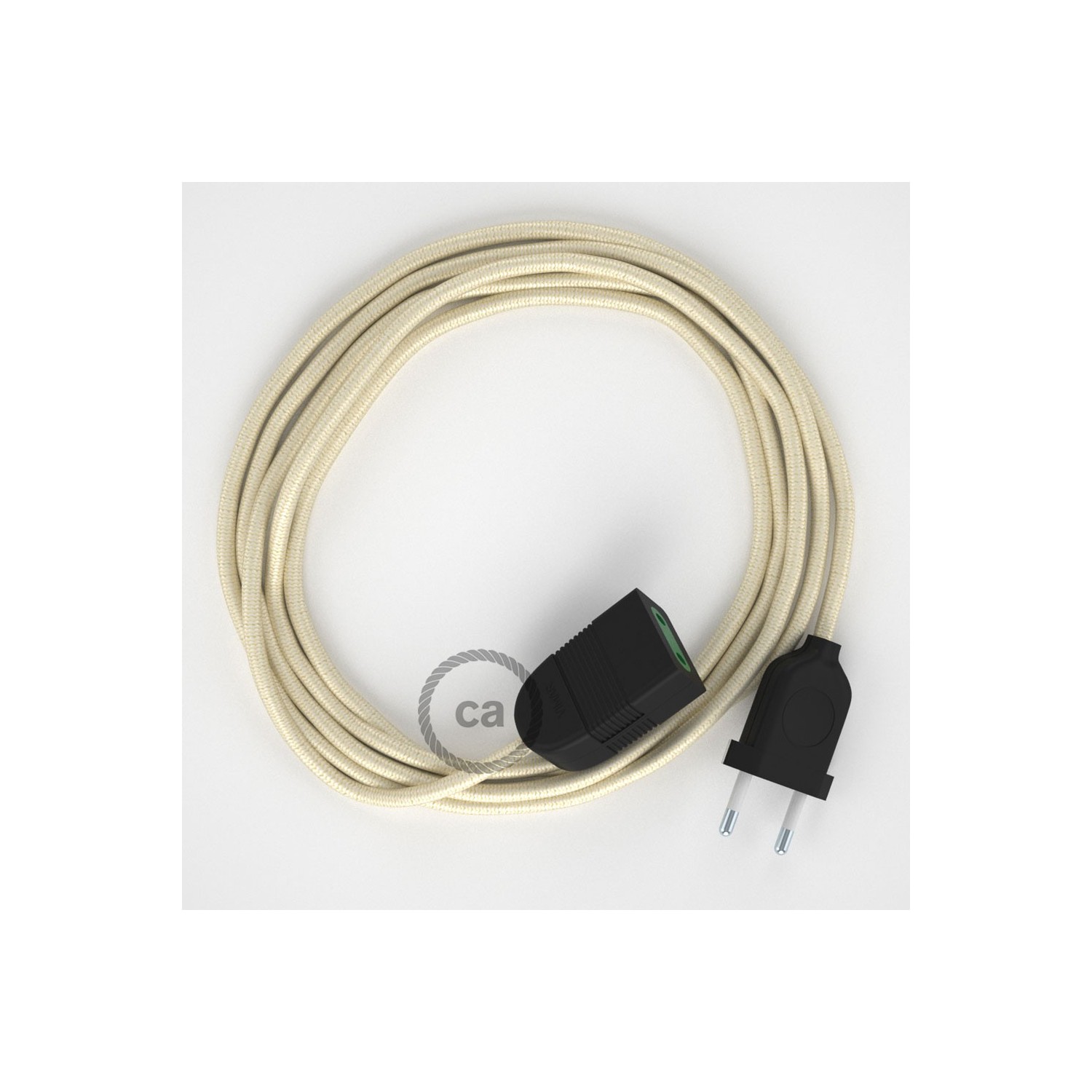 Produžni kabel za napajanje (2P 10A) Slonovača Rajon RM00 - Made in Italy