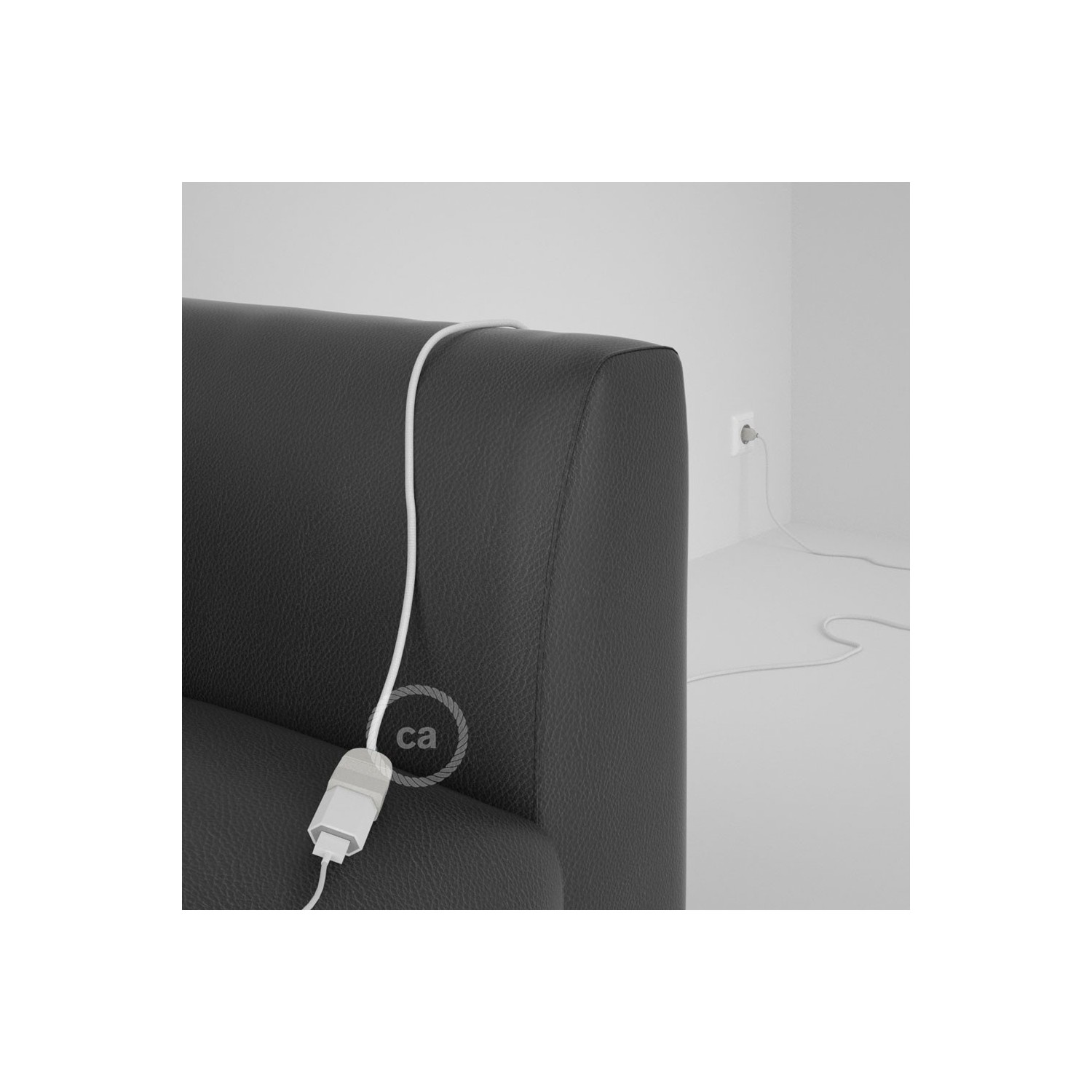 Produžni kabel za napajanje (2P 10A) Bijeli Rajon RM01 - Made in Italy