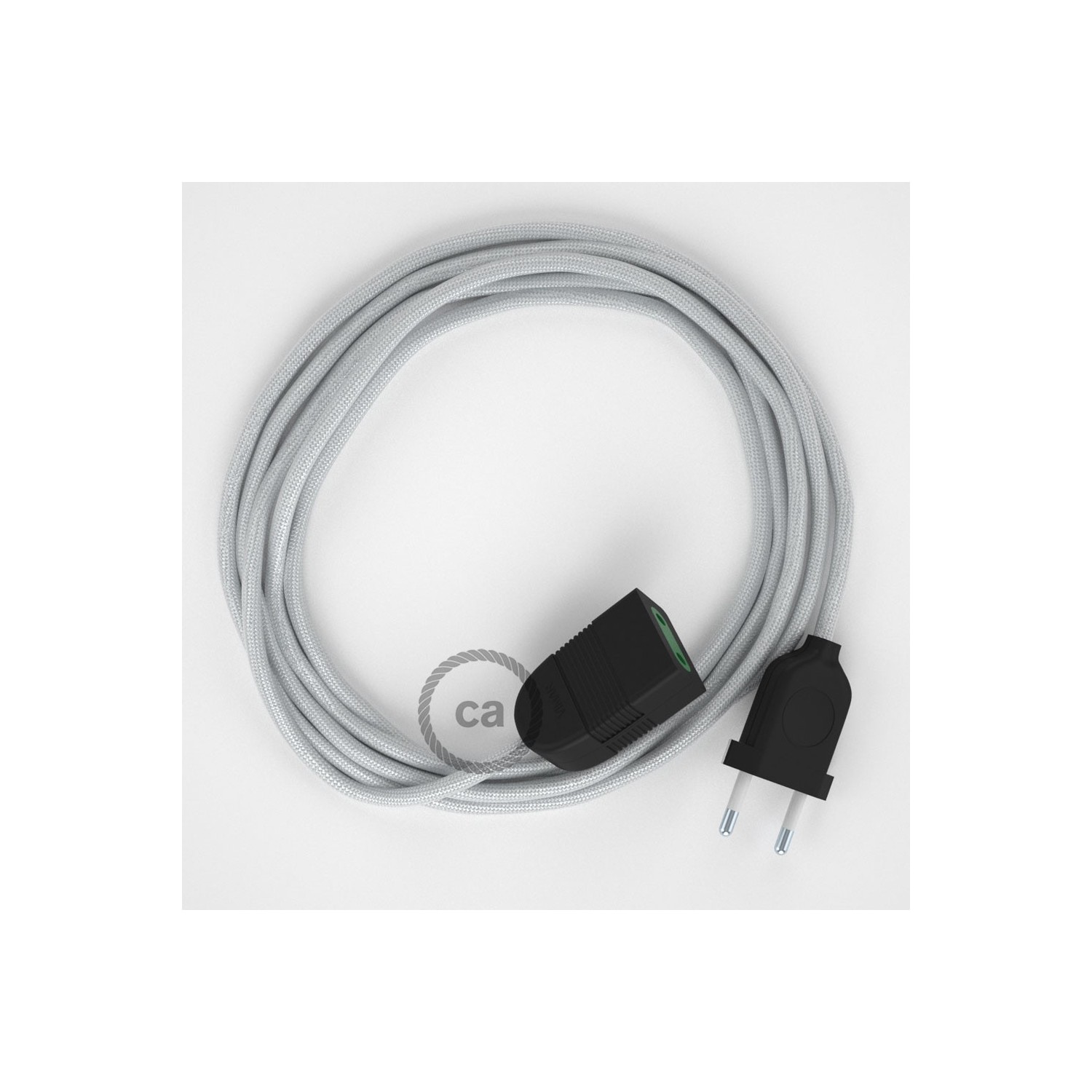 Produžni kabel za napajanje (2P 10A) Srebrni Rajon RM02 - Made in Italy