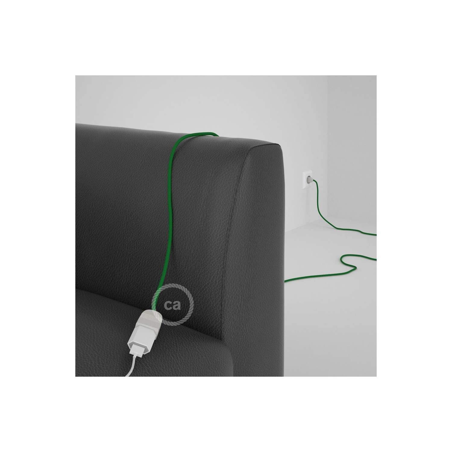 Produžni kabel za napajanje (2P 10A) Zeleni Rajon RM06 - Made in Italy