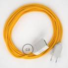 Produžni kabel za napajanje (2P 10A) Žuti Rajon RM10 - Made in Italy