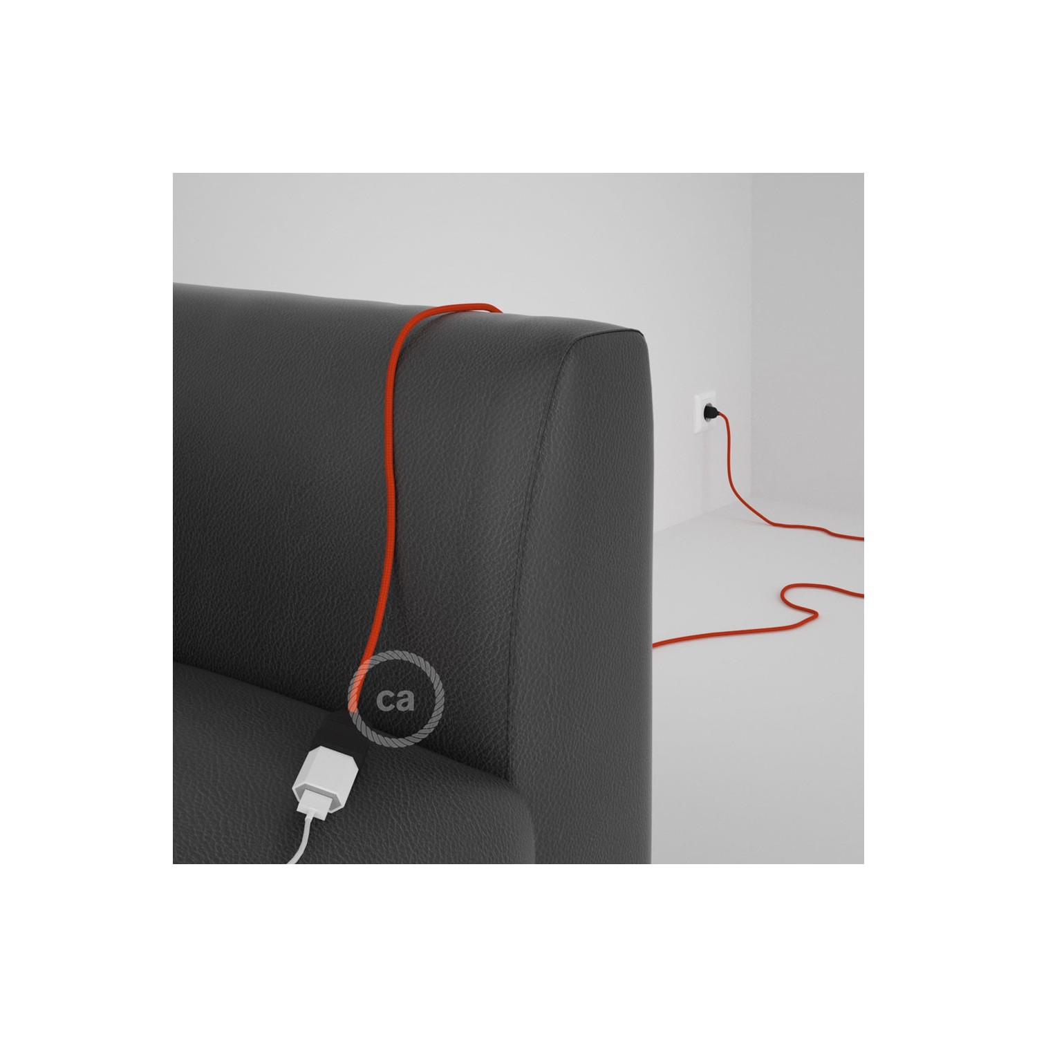 Produžni kabel za napajanje (2P 10A) Narančasti Rajon RM15 - Made in Italy