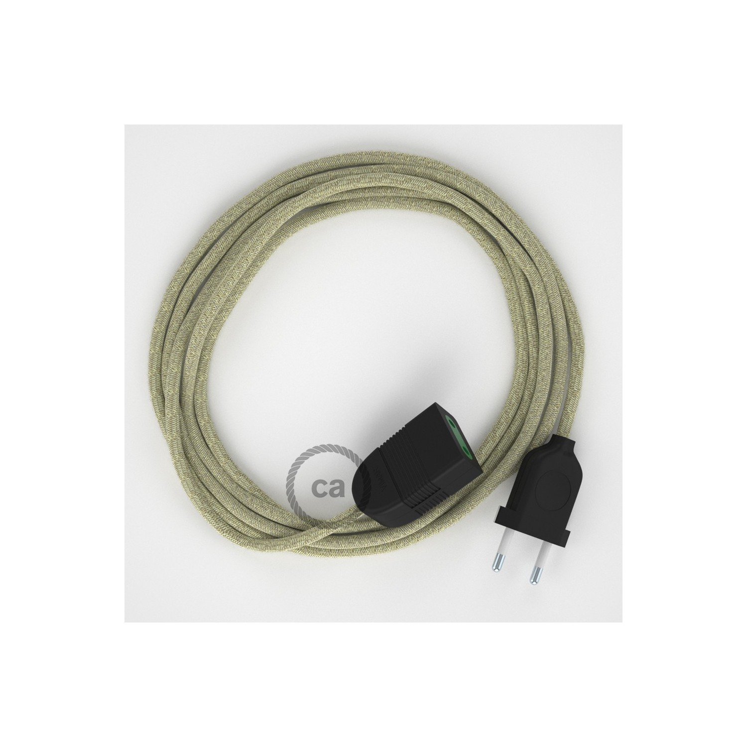 Produžni kabel za napajanje (2P 10A) Prirodni Lan Prirodni Lan RN01 - Made in Italy