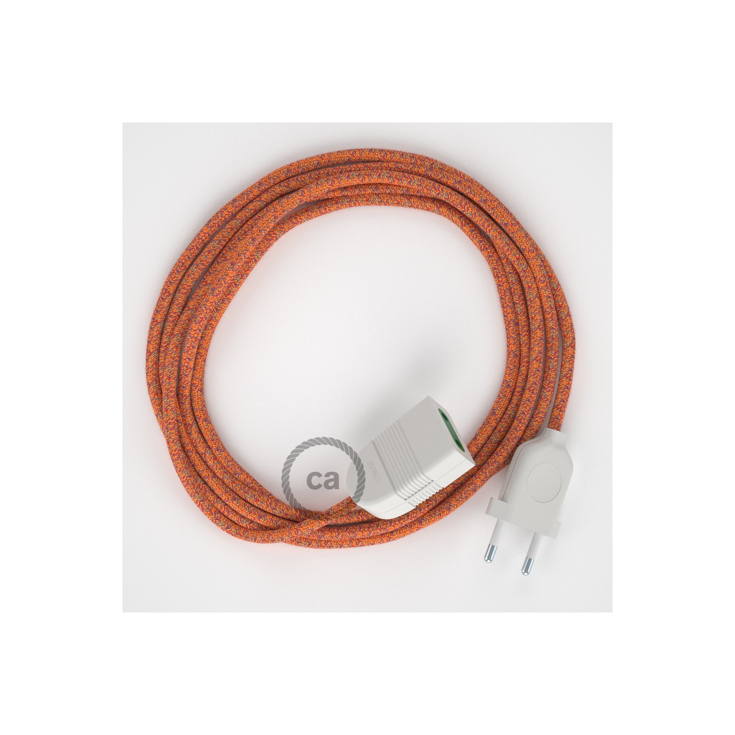 Produžni kabel za napajanje (2P 10A) Indijsko Ljeto Pamuk RX07 - Made in Italy