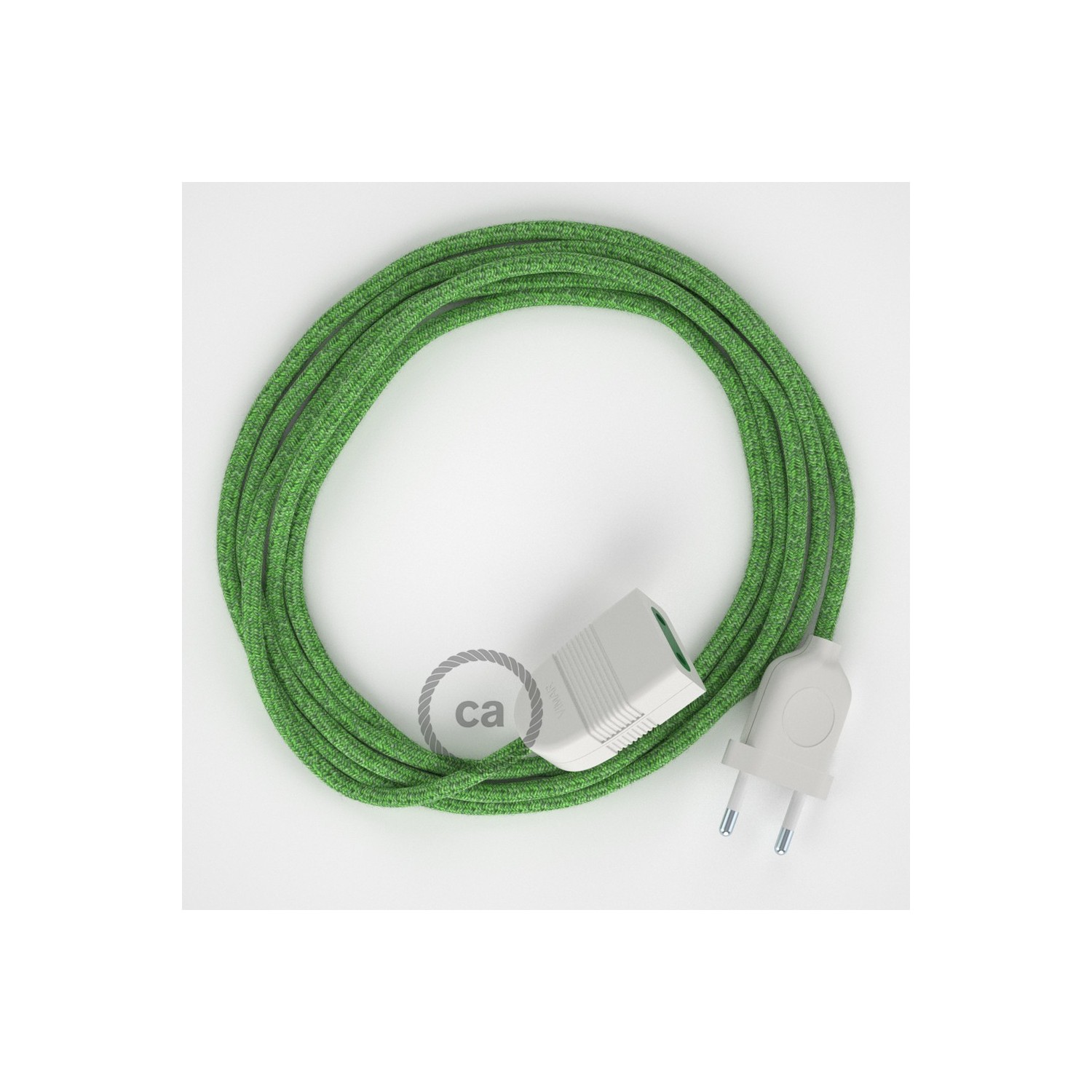 Produžni kabel za napajanje (2P 10A) (Bronte) Pistacija Pamuk RX08 - Made in Italy