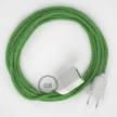 Produžni kabel za napajanje (2P 10A) (Bronte) Pistacija Pamuk RX08 - Made in Italy