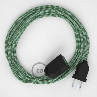 Produžni kabel za napajanje (2P 10A) Cik-Cak Zeleni Rajon RZ06 - Made in Italy