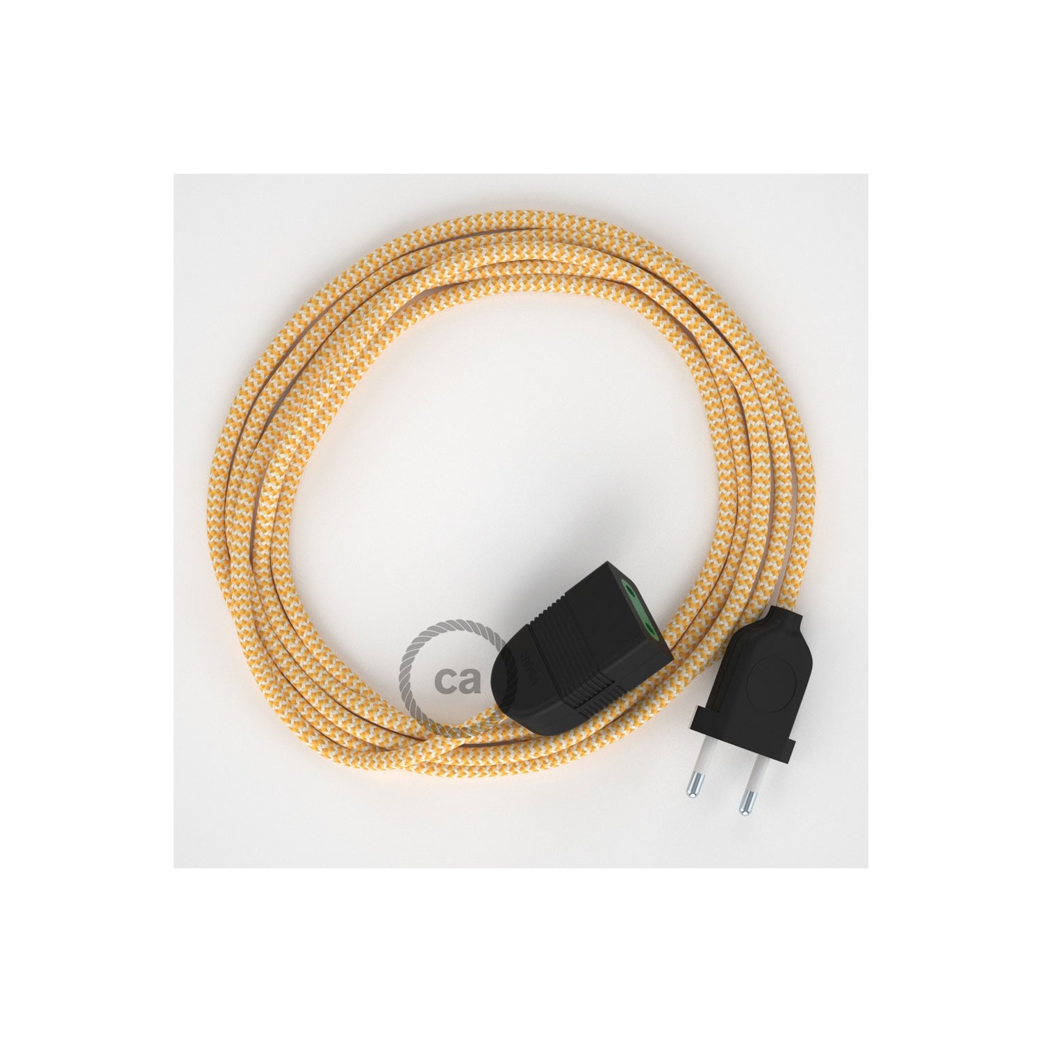 Produžni kabel za napajanje (2P 10A) Cik-Cak Žuti Rajon RZ10 - Made in Italy
