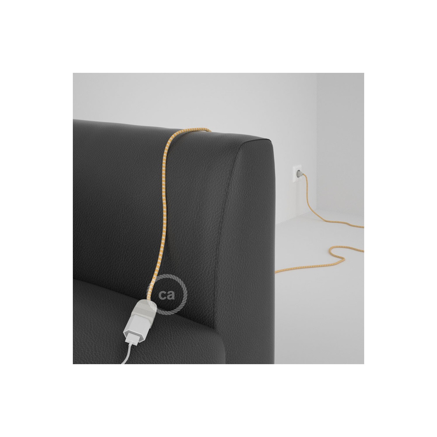 Produžni kabel za napajanje (2P 10A) Cik-Cak Žuti Rajon RZ10 - Made in Italy