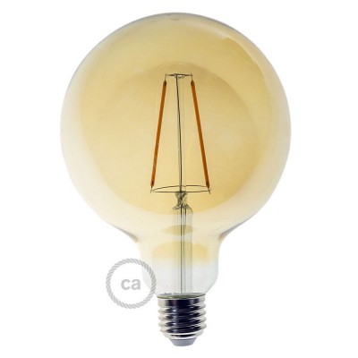 LED zlatna žarulja - Globe G125 duge žarne niti - 4W E27 dekorativna Vintage 2000K