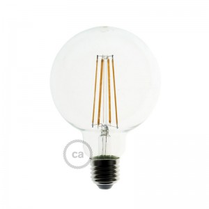 LED prozirna žarulja- Globe G95 duge žarne niti - 7.5W E27 dekorativna Vintage Dimabilna ( s prigušivanjem svjetla ) 2200K