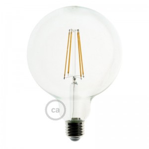 LED prozirna žarulja- Globe G125 duge žarne niti - 7.5W E27 dekorativna Vintage Dimabilna ( s prigušivanjem svjetla ) 2200K